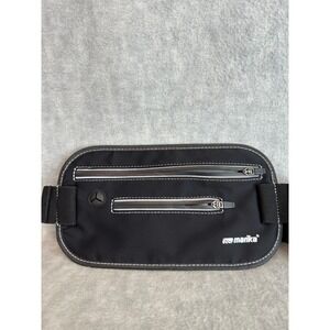 Marika Slim Waist Pack Black Running Belt Pouch Fanny Pack Adjustable Reflective